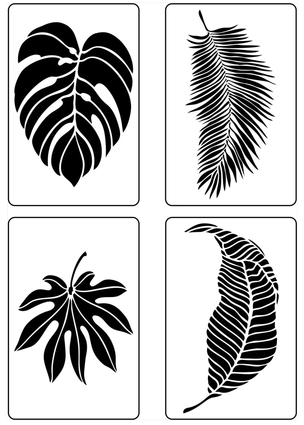 Tropical Leaves 2 JRV Stencil Designed by Debi from Debi's Design Diary